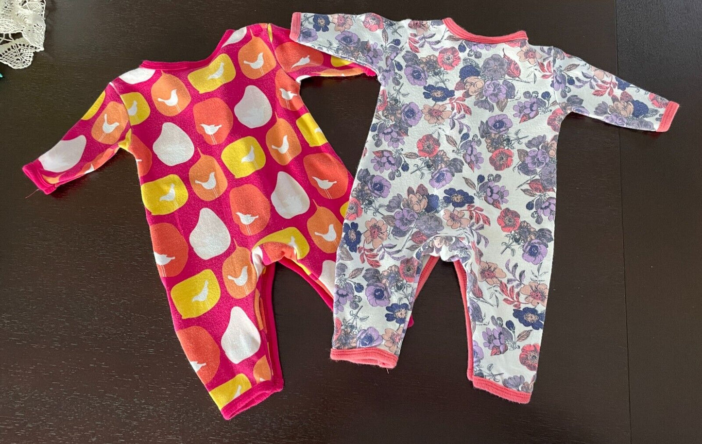 Baby CHARLIE & ME Rompers x 2 Newborn  Multicoloured & Pattern Cotton Size 0000