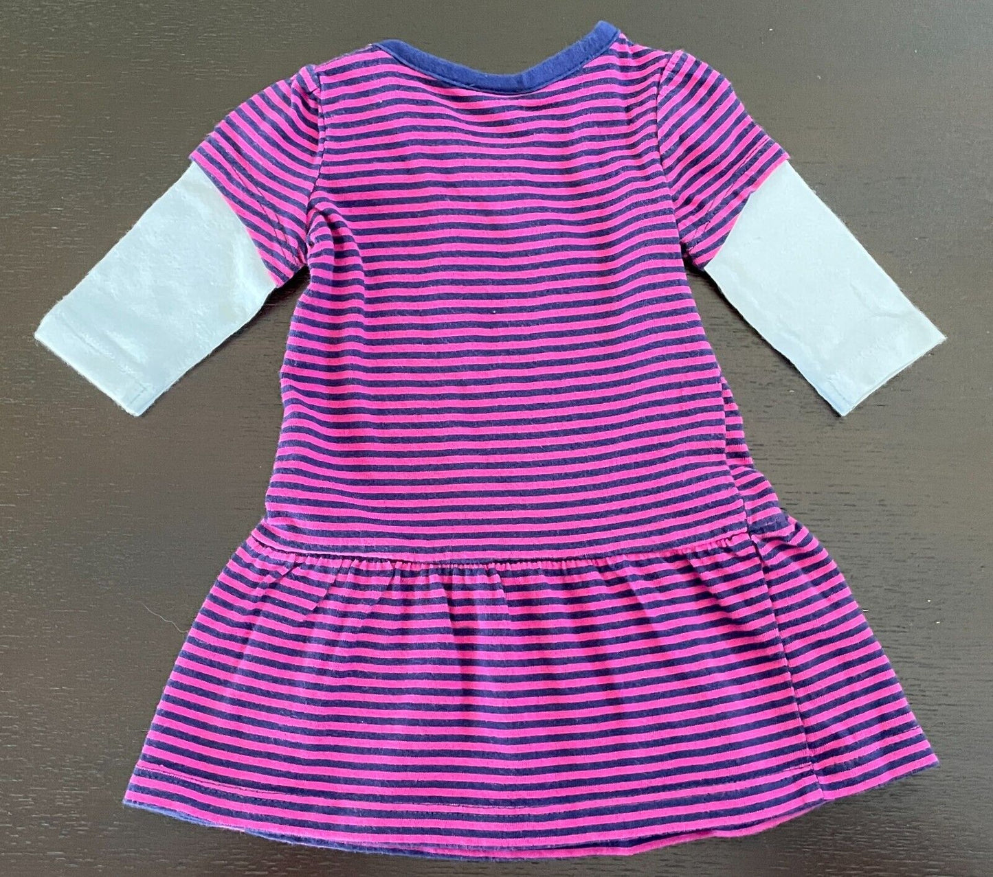 Baby Girl TINY LITTLE WONDERS Pink & Blue Dress & Tights 2 Piece Set Size 0000