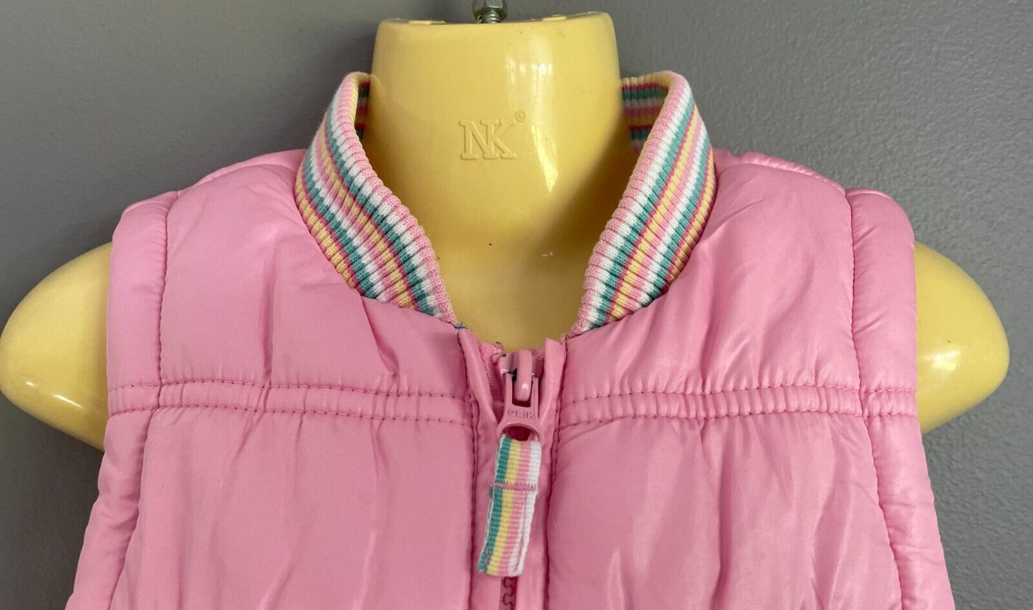 Baby Girl MOTHERCARE Puffer Vest Sleeveless Pink Thick and Warm Size 9 12 Months