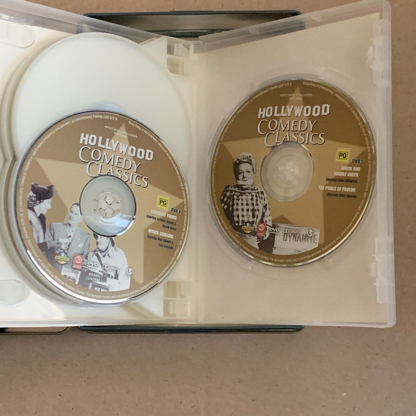 HOLLYWOOD COMEDY CLASSICS Collectors Edition 5 Disc DVD Metal Collectors Case
