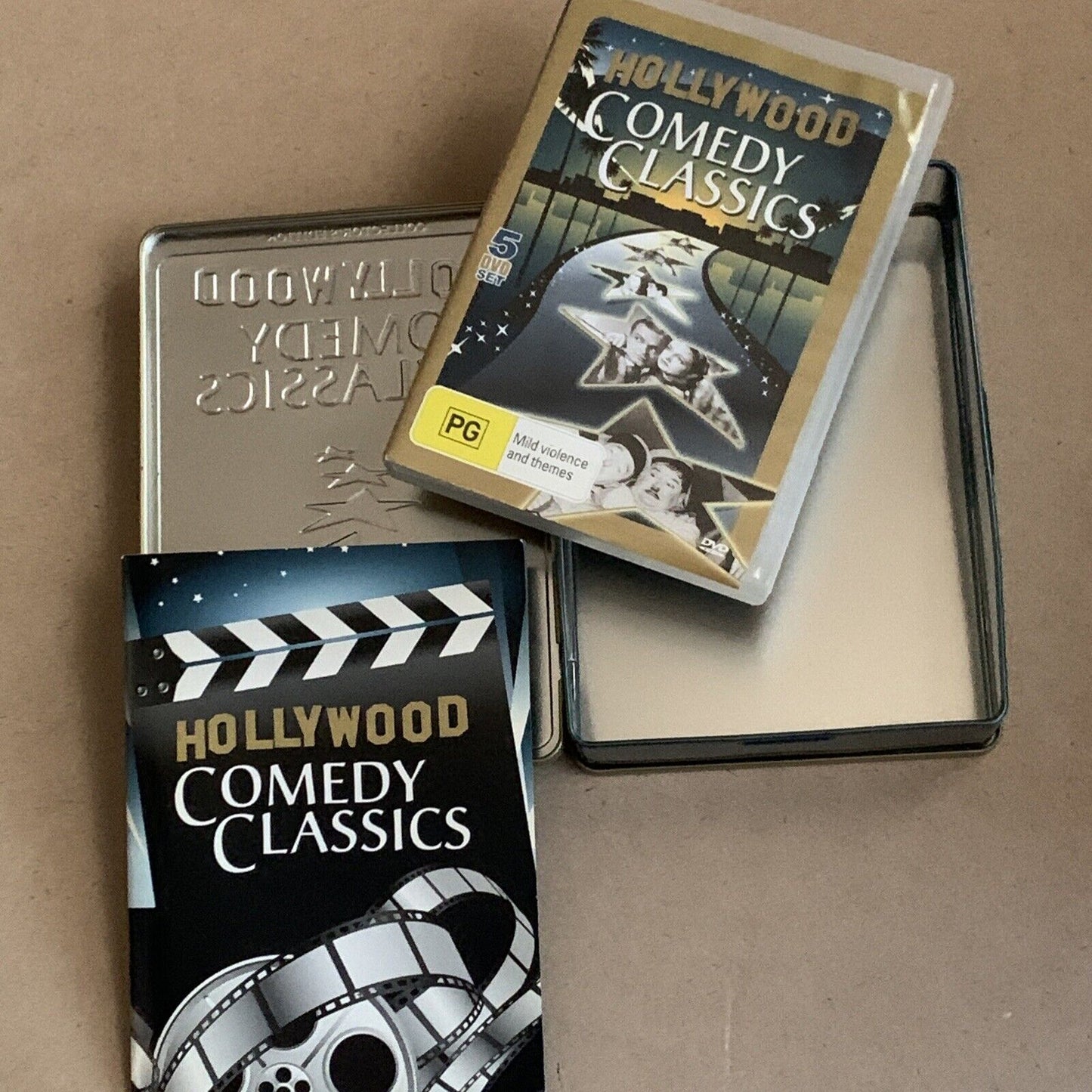 HOLLYWOOD COMEDY CLASSICS Collectors Edition 5 Disc DVD Metal Collectors Case