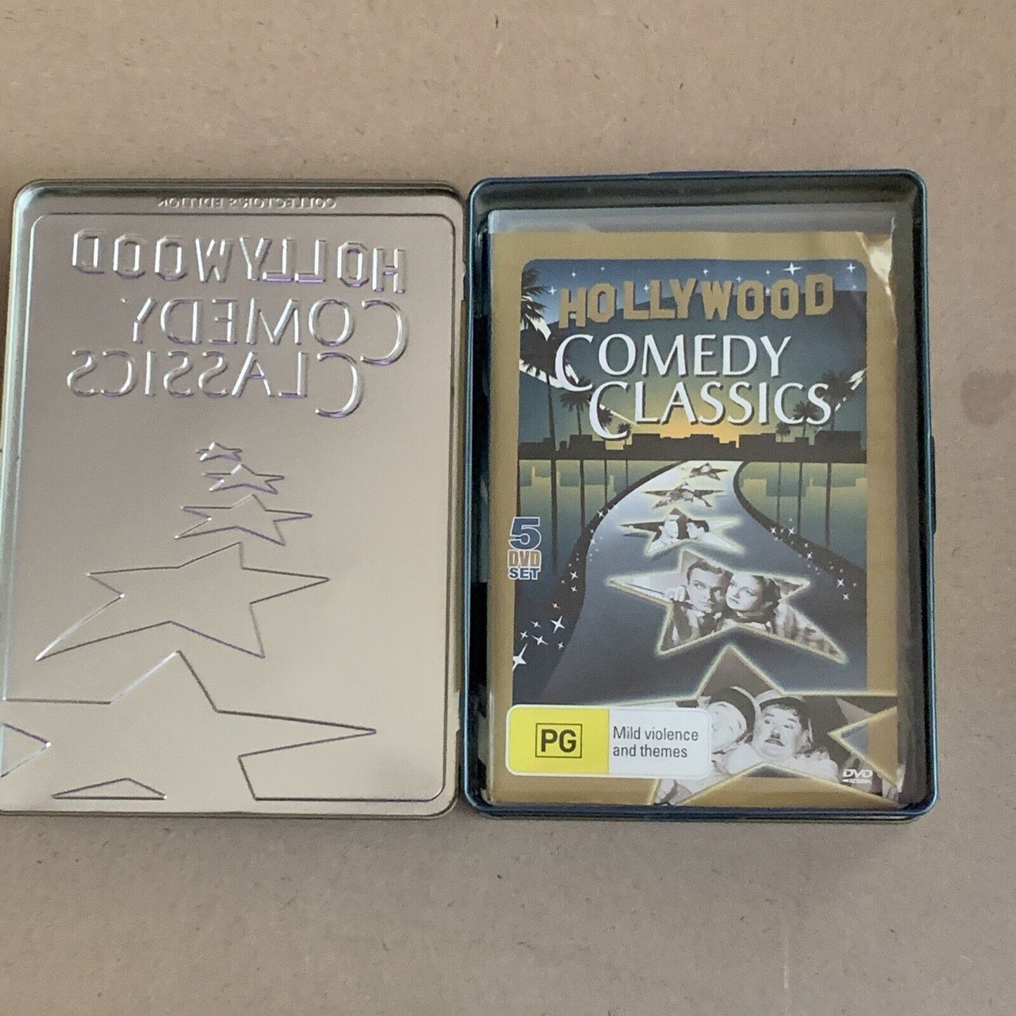HOLLYWOOD COMEDY CLASSICS Collectors Edition 5 Disc DVD Metal Collectors Case