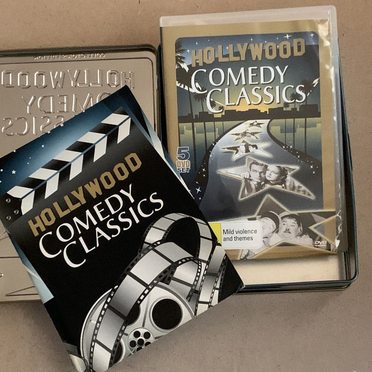 HOLLYWOOD COMEDY CLASSICS Collectors Edition 5 Disc DVD Metal Collectors Case