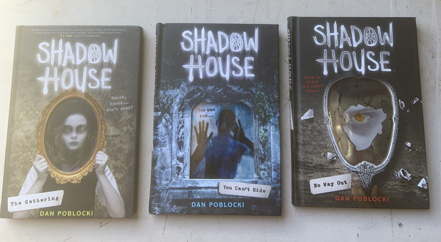 3 Book Bundle SHADOW HOUSE Books 1 2 & 3 Poblocki 2016 2017 Kids HC Supernatural