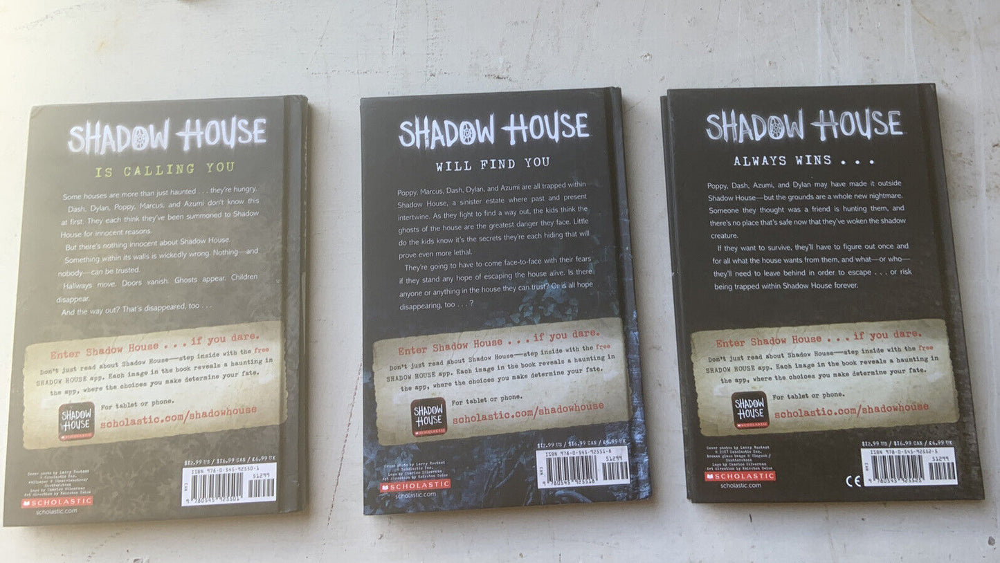 3 Book Bundle SHADOW HOUSE Books 1 2 & 3 Poblocki 2016 2017 Kids HC Supernatural