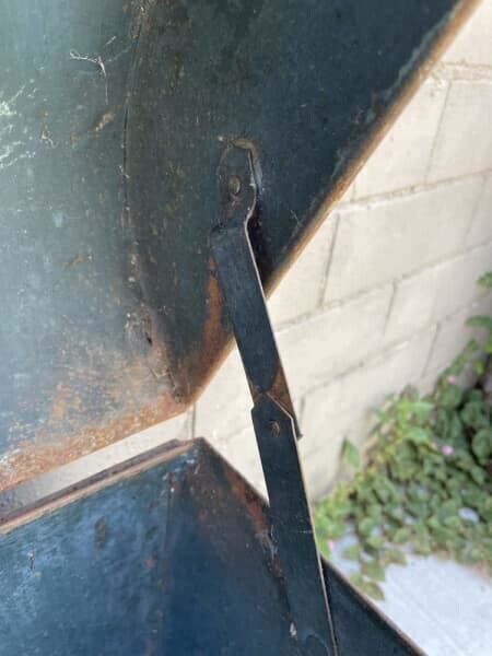 Metal  Trunk Treasure Chest Rustic Vintage Steel Military Toolbox 84cm