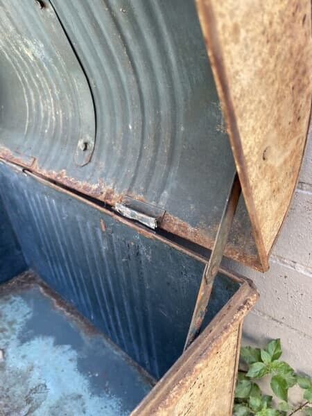 Metal  Trunk Treasure Chest Rustic Vintage Steel Military Toolbox 84cm