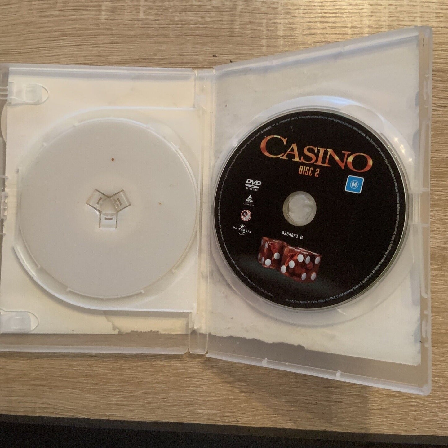 2 Disc DVD CASINO Robert DeNiro Sharon Stone Martin Scorcese Watermarked Inlay