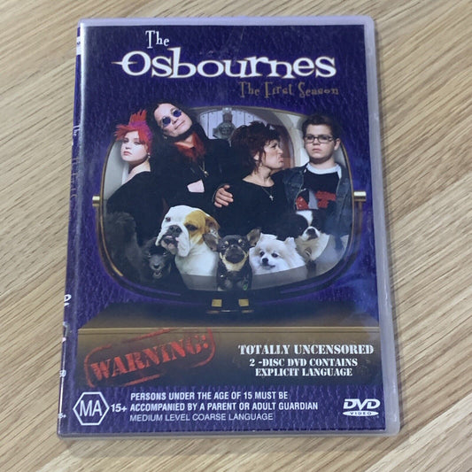 2 Disc DVD The OSBOURNES Season 1 Uncensored R4 Ozzy Osbourne Cult Slim Case