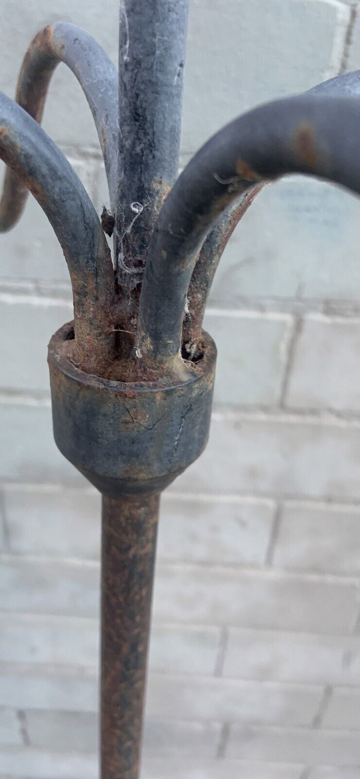 Rustic Vintage GOTHIC CANDELABRA 9 candle 151cm Hand Forged Wrought Iron  holder