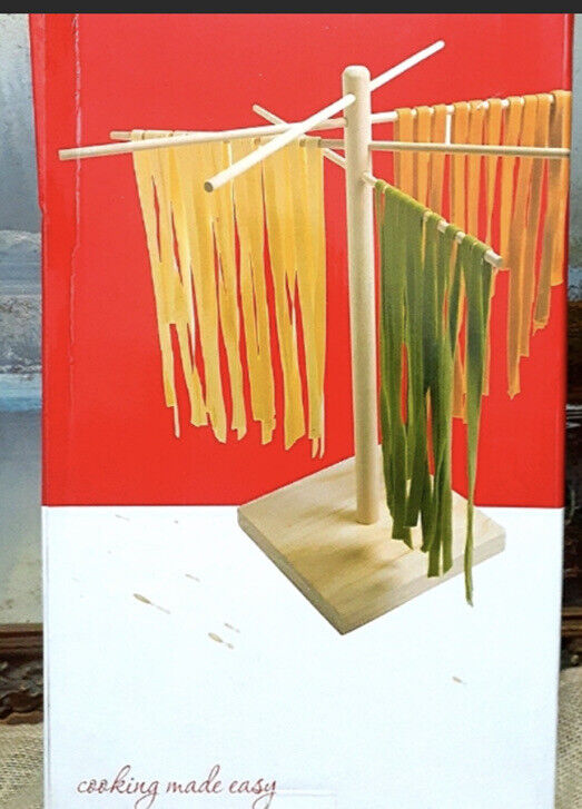 CROFTON Pasta Drying Rack Stand Maker Beechwood EasyStore Box Opened NEW