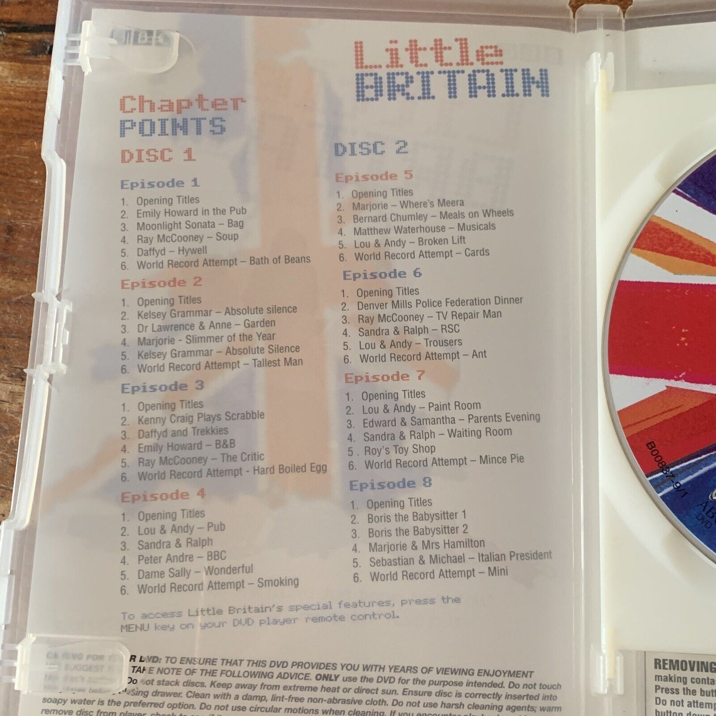 DVD LITTLE BRITAIN TV Series The Complete First Series M15+ Cult British 2 Disc