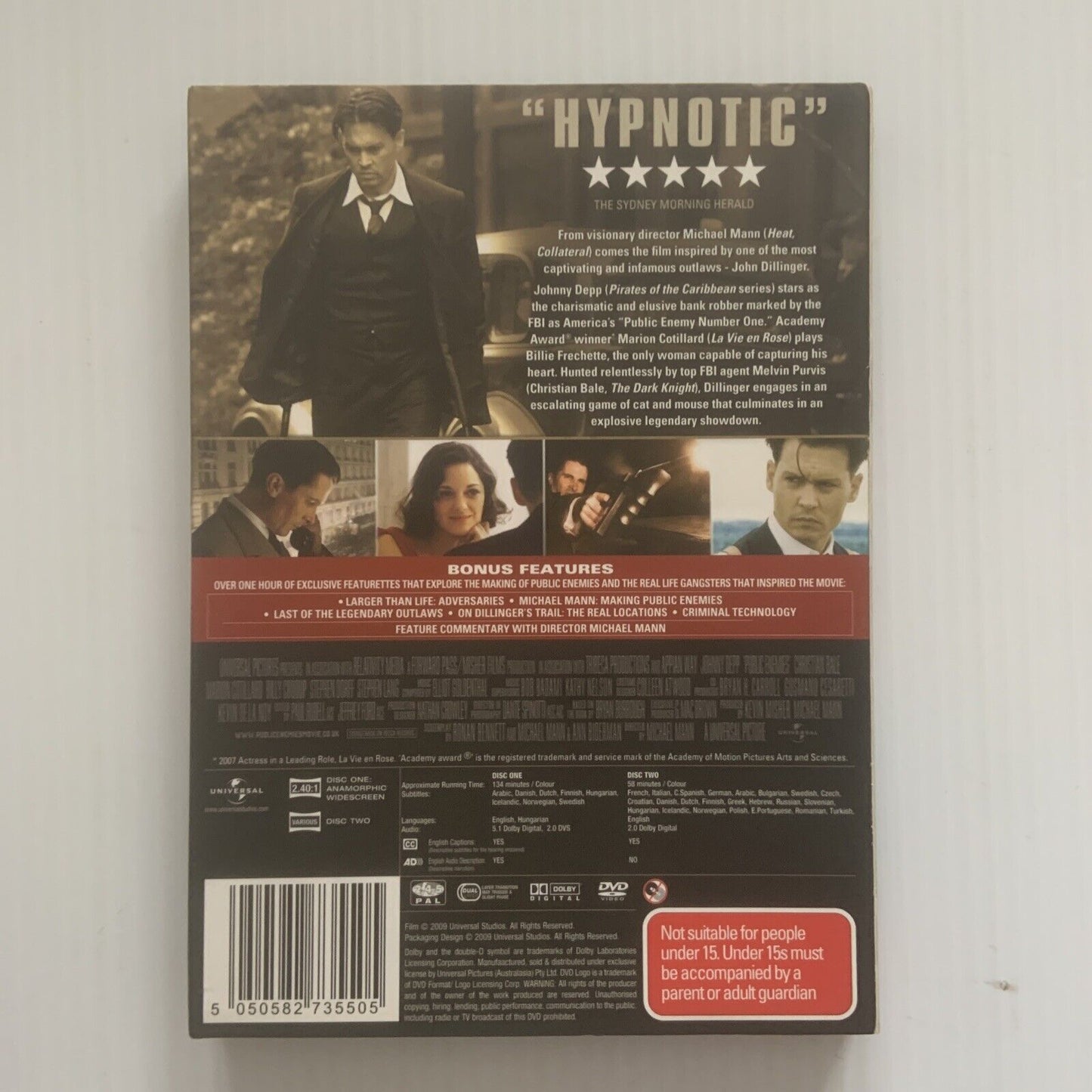 2 Disc DVD PUBLIC ENEMIES Special Edition In Sleeve 2009 R2 4 5 Johnny Depp