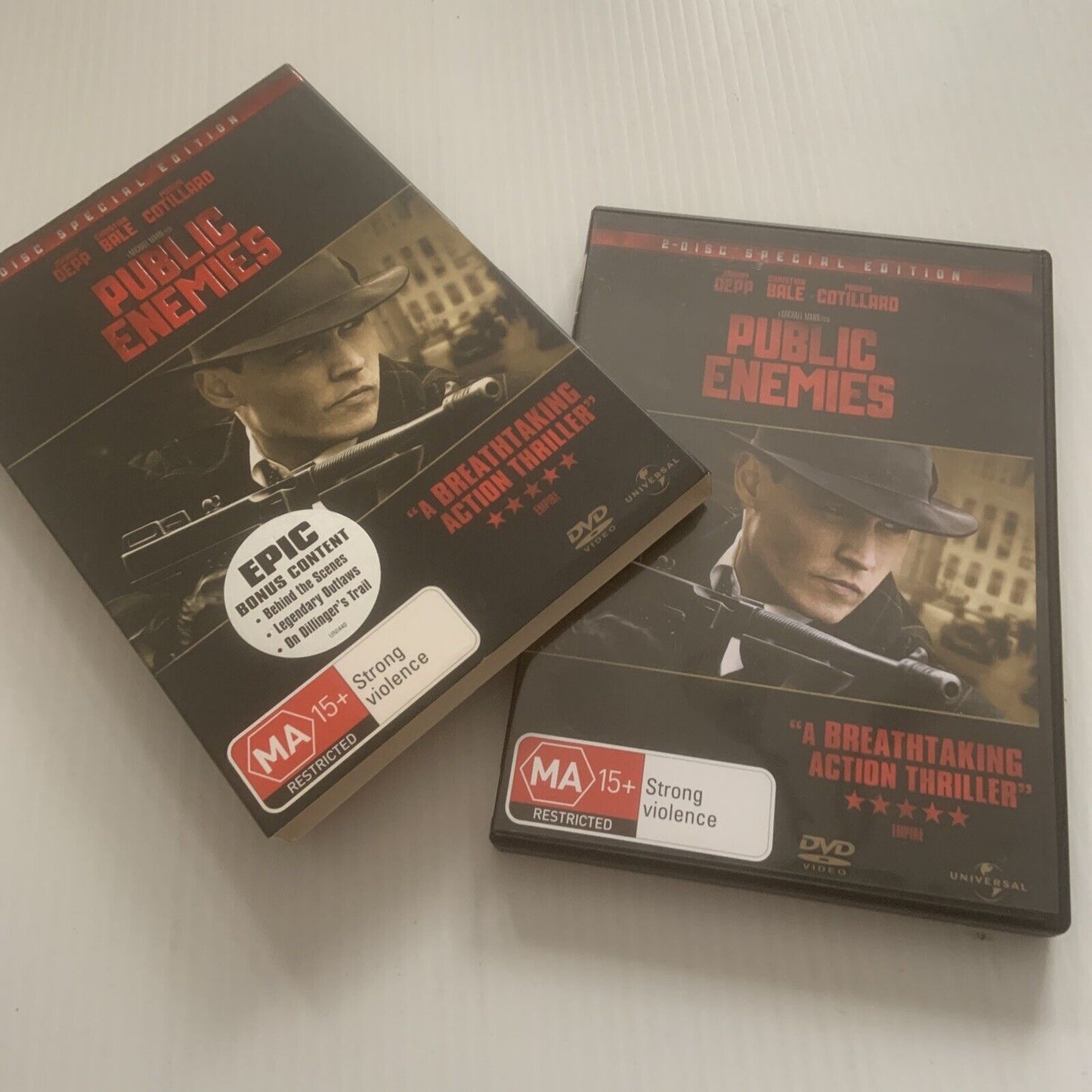 2 Disc DVD PUBLIC ENEMIES Special Edition In Sleeve 2009 R2 4 5 Johnny Depp