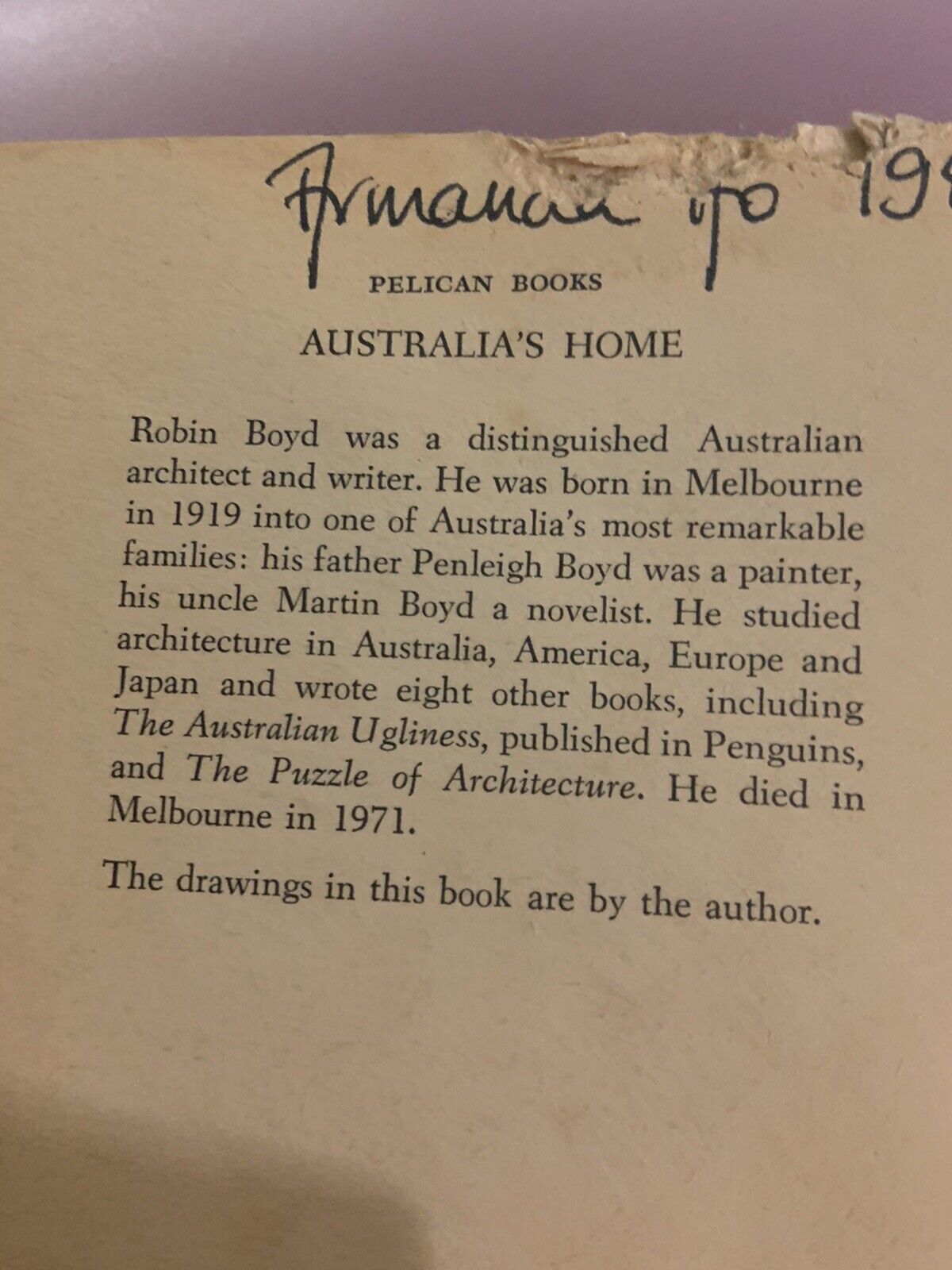 Australia’s Home Robin Boyd Geoffrey Blainey Early Home Architecture Reasoning