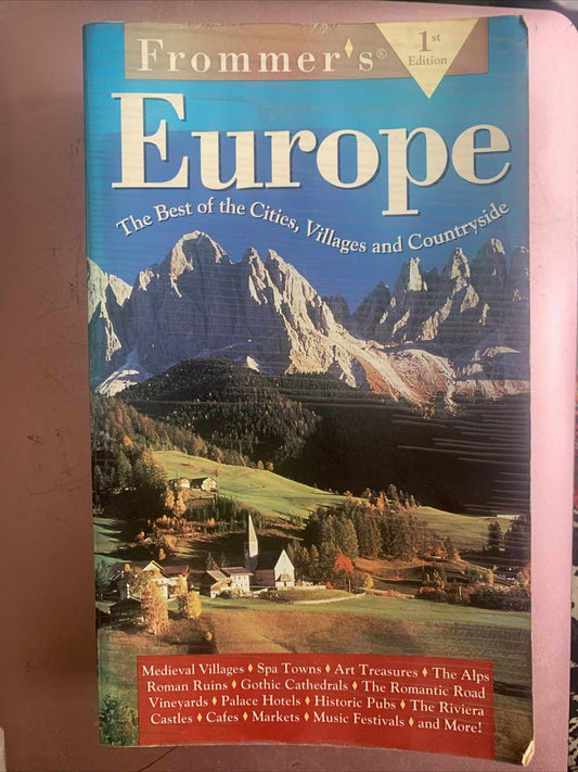 FROMMER'S EUROPE 1st Edition 1997 Alice Fellows PB Frommers Travel Guide
