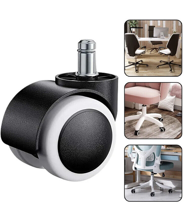 EASY HOME 5 x Office Chair Castors Swivel Wheel Slipstick Replacement Wheels NEW