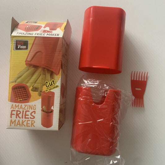 TOTAL VISION AMAZING FRIES MAKER Potato Chipper L Slicer Chip Cutter Chopper