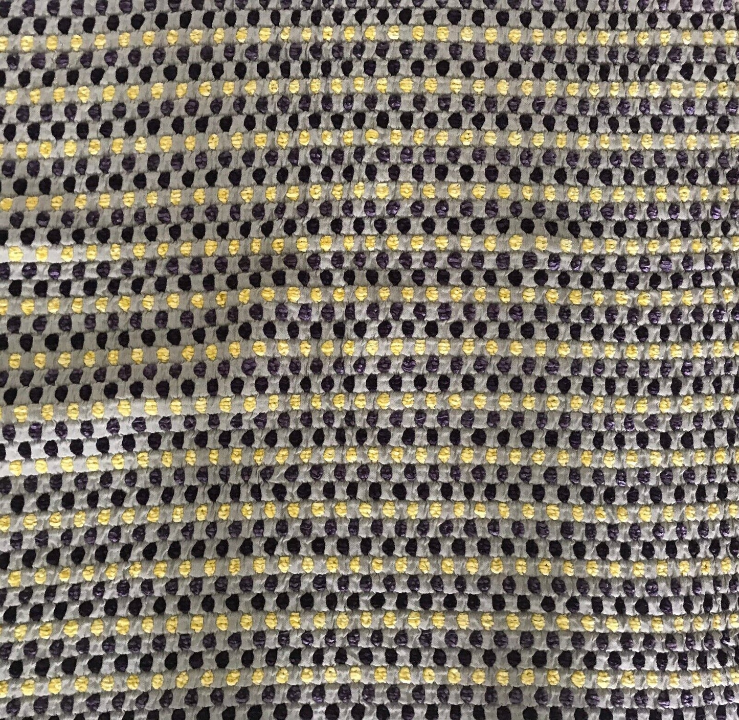 Vintage BRIMTEXTIL Throw Bed Cover Rug Gold Yellow Purple 115 x 122cm Reversible
