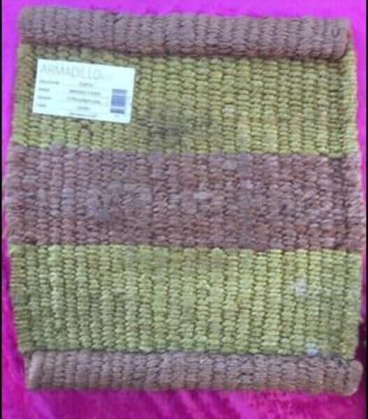 4 x ARMADILLO HEMP  Placemat Trivet 24cm Sq One Off Patterns Heavy Woven NEW