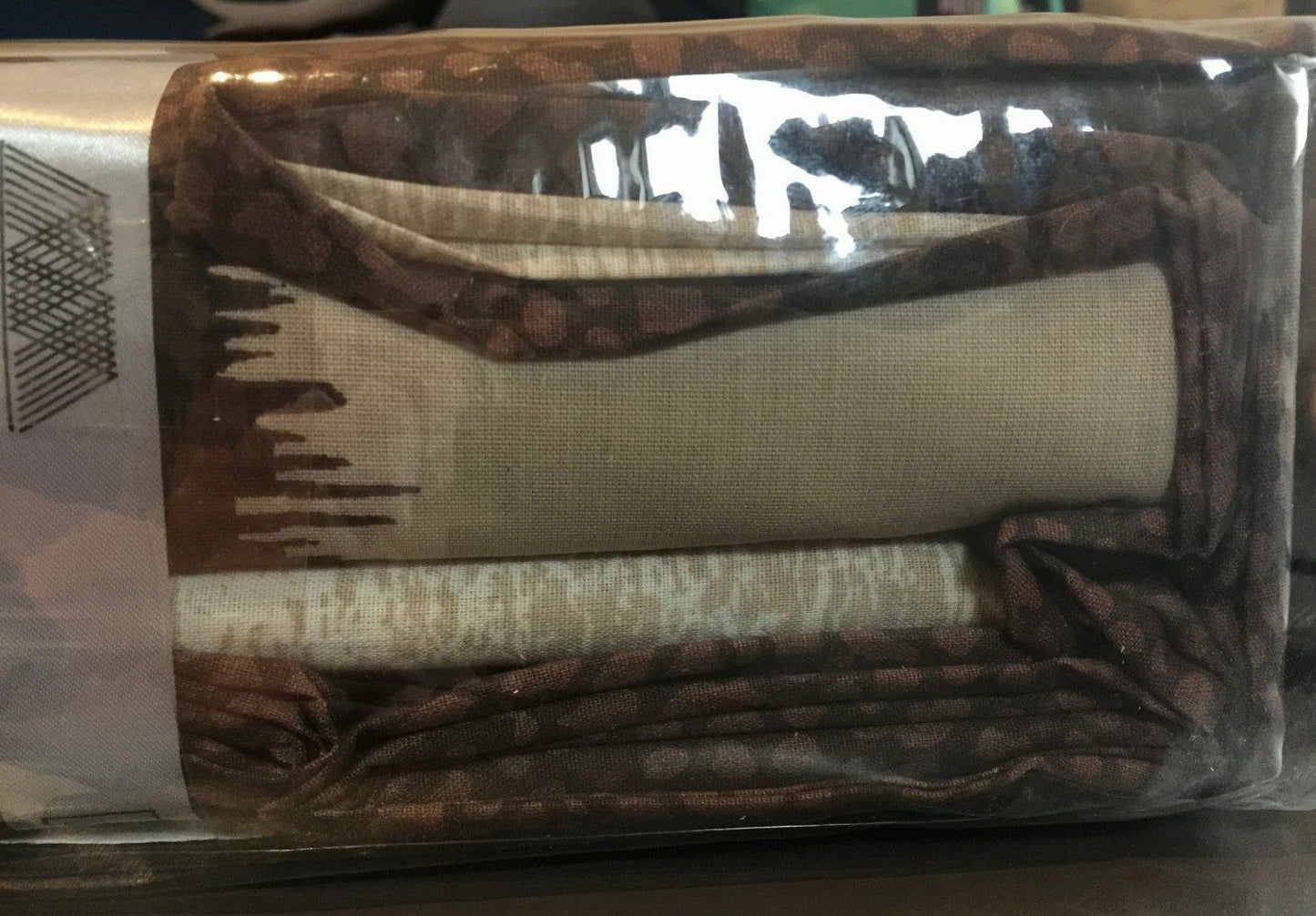 DB COTTON EXPRESSION DB Sheet Set 4 Piece Brown Spot Dot NEW
