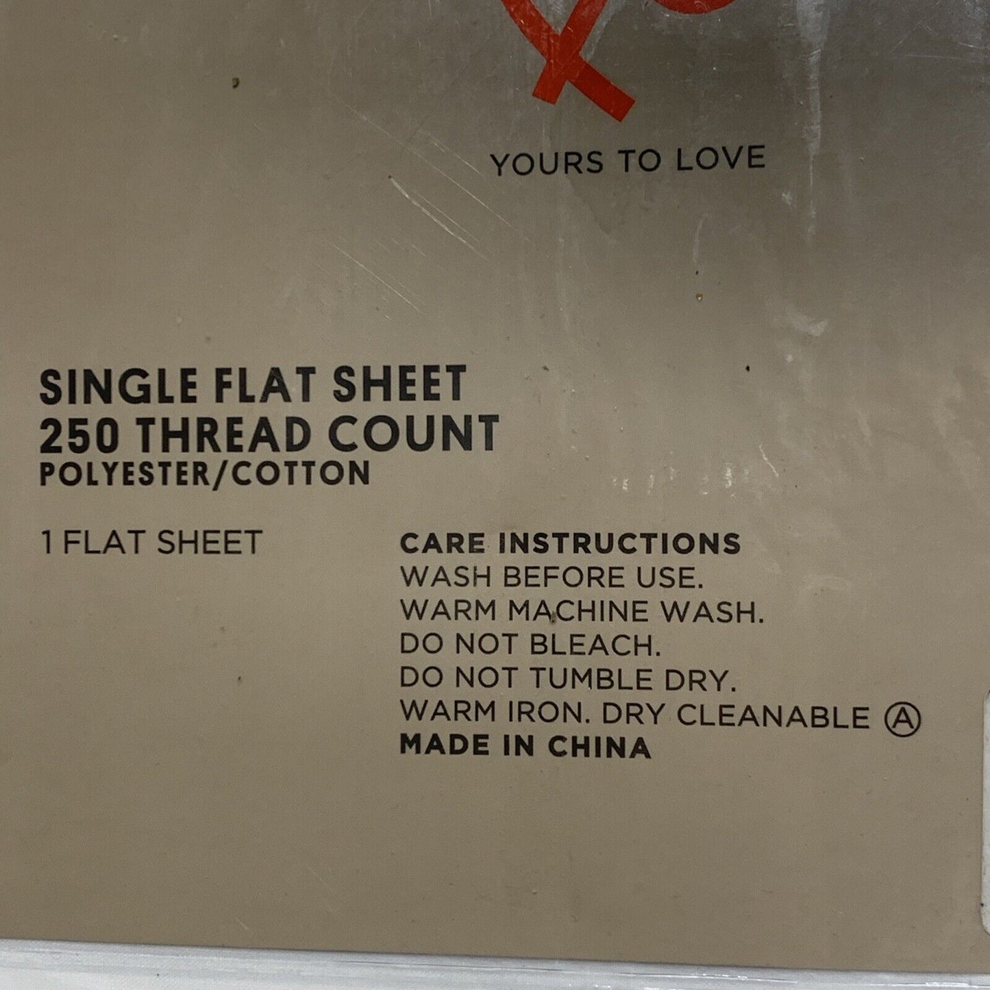 White SINGLE FLAT SHEET House & Home 250 Thread Count Poly Cotton Sealed NEW
