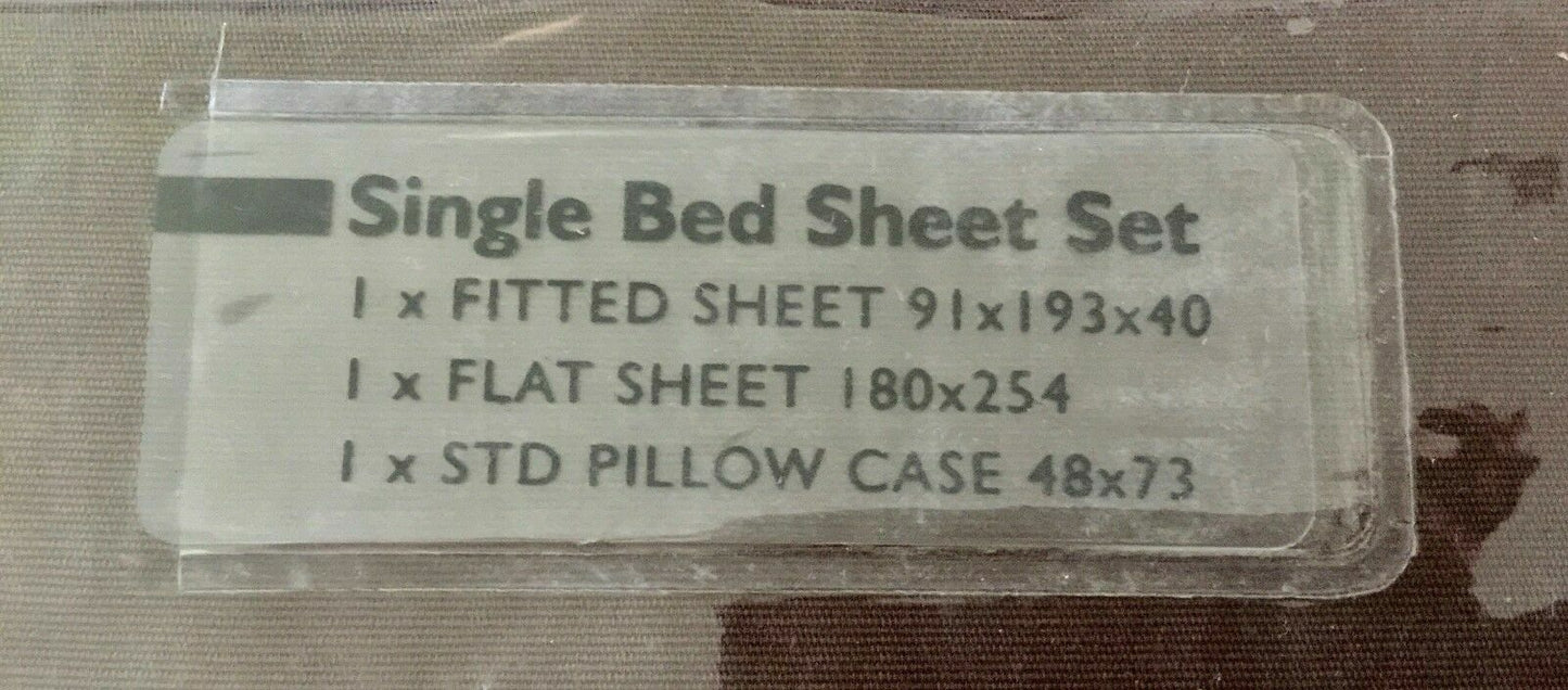 DREAM TIME EGYPTIAN COLLECTION Single Bed Sheet Set SB  Brown 100% Percale NEW