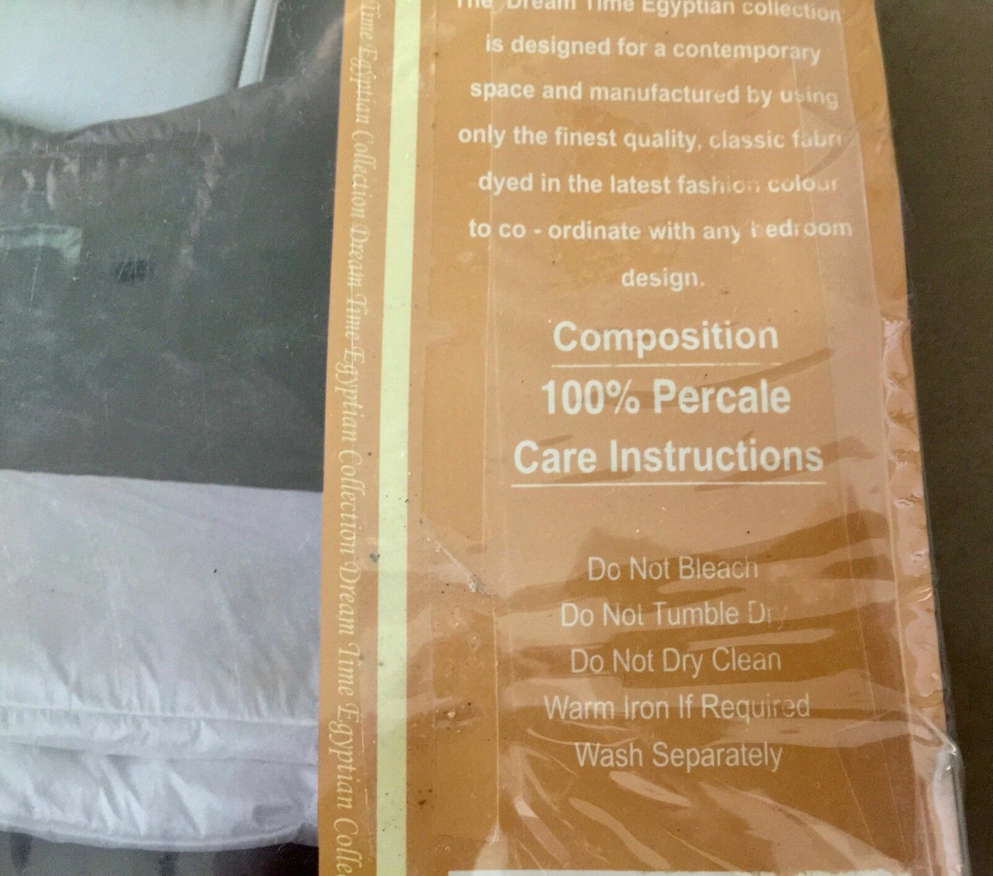 DREAM TIME EGYPTIAN COLLECTION Single Bed Sheet Set SB  Brown 100% Percale NEW