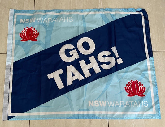 NSW WARATAHS Go Tahs! Supporter FLAG WITHOUT pole 91.5cm W x 69.5cm H Waratah