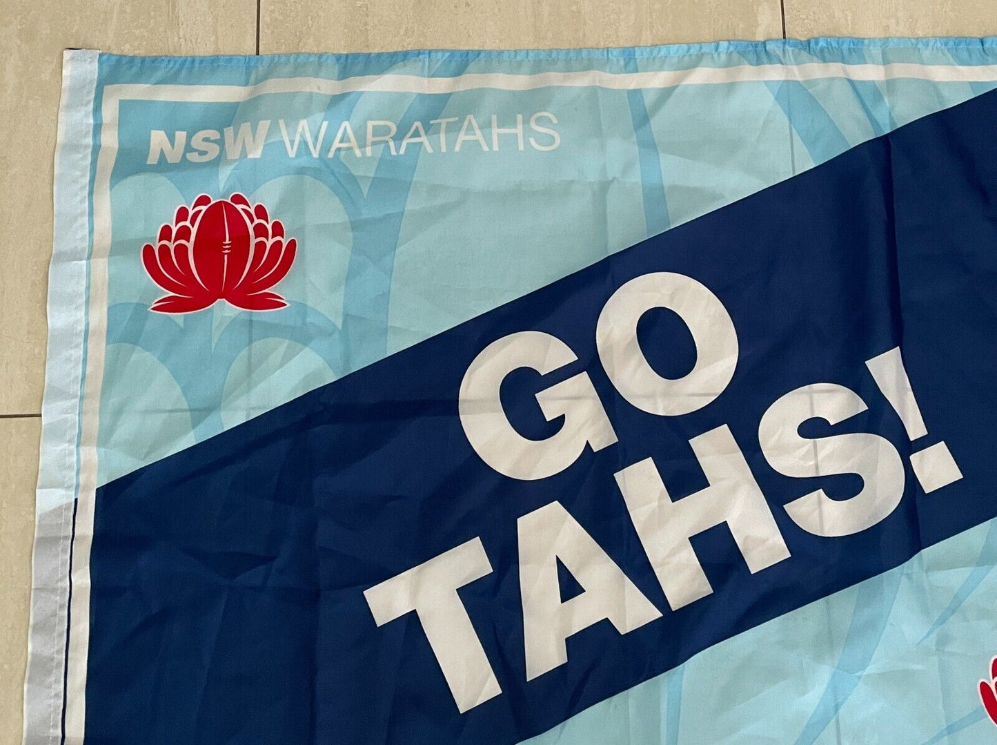 NSW WARATAHS Go Tahs! Supporter FLAG WITHOUT pole 91.5cm W x 69.5cm H Waratah