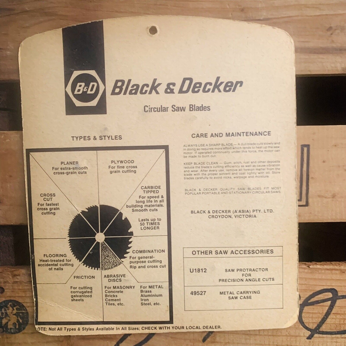 BLACK & DECKER 13mm Circular Saw Blade Tungsten Carbide Tipped New Zealand NOS
