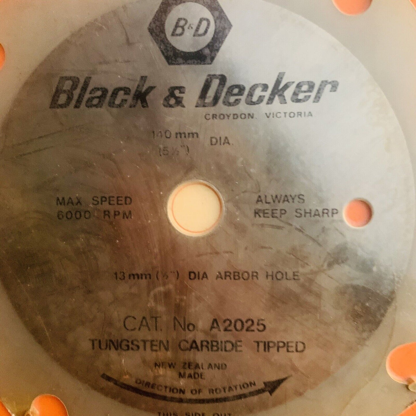 BLACK & DECKER 13mm Circular Saw Blade Tungsten Carbide Tipped New Zealand NOS
