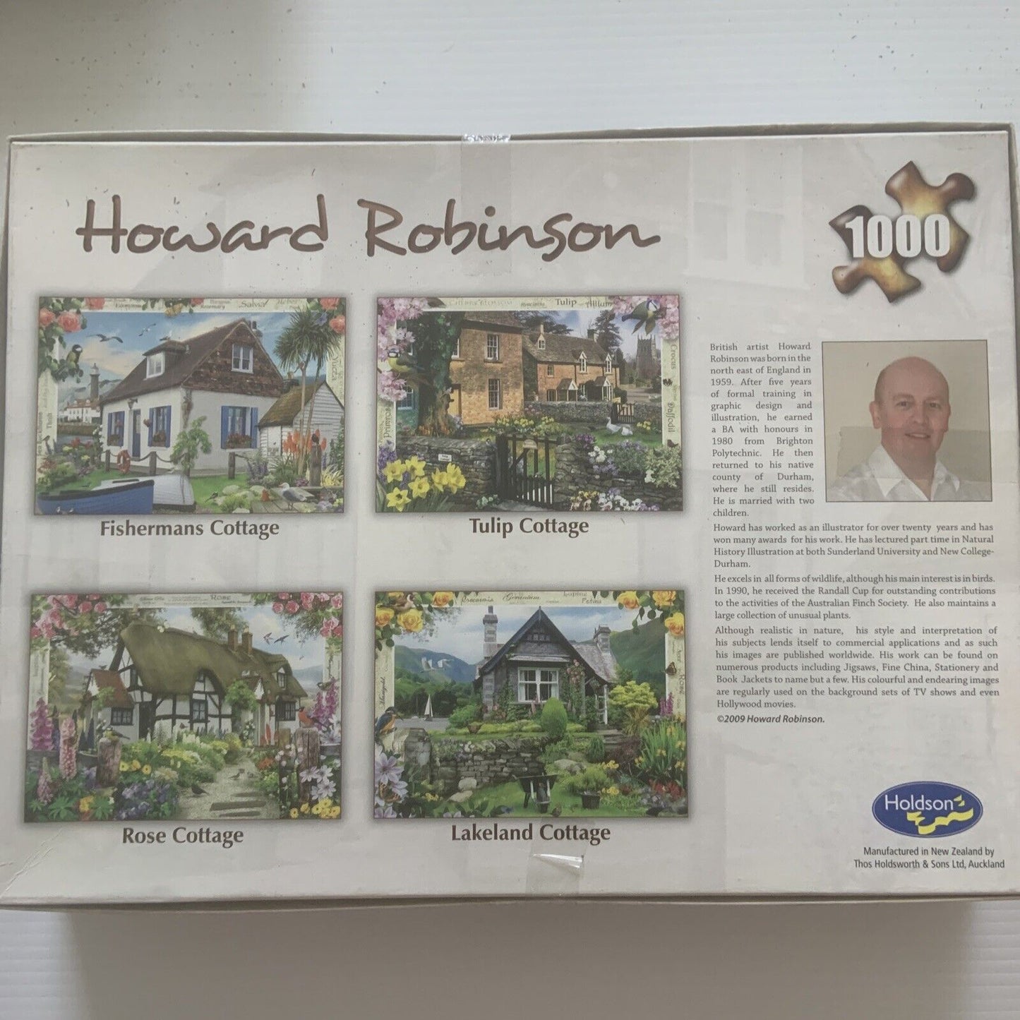 Jigsaw Puzzle TULIP COTTAGE 1000pc Howard Robinson 2009 HOLDSON New Zealand