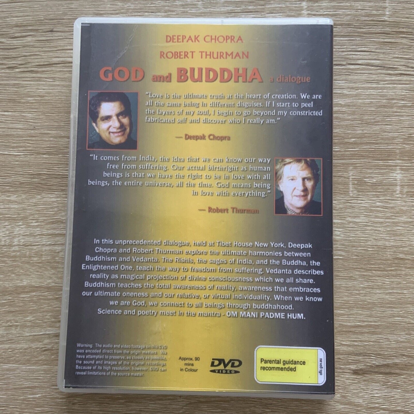 GOD & BUDDHA A Dialogue - Deepak Chopra  Robert Thurman DVD Spiritual New Age
