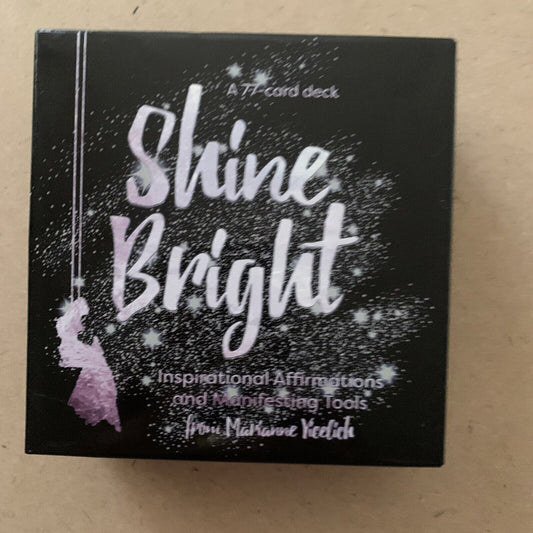 ORACLE CARDS SHINE BRIGHT  77 Card Deck Marianne Yiedich Gold Edge Gift Box NEW