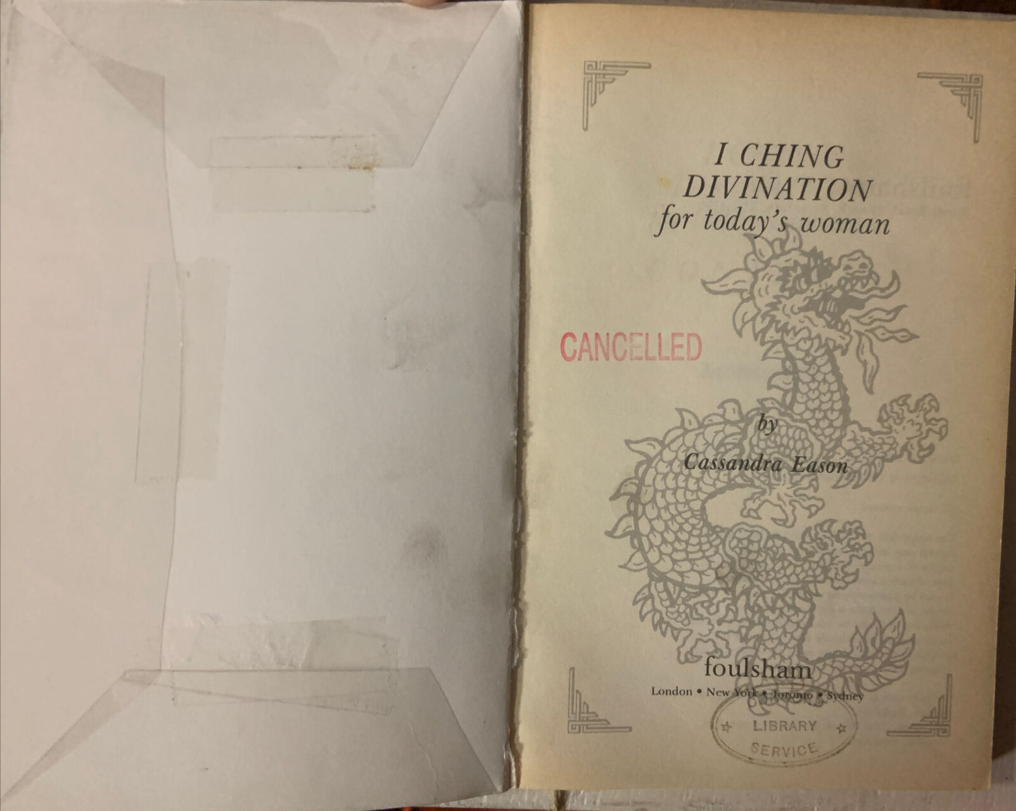 ORACLE I Ching Divination for Today's Woman Cassandra Eason Ex Library 1996 PB