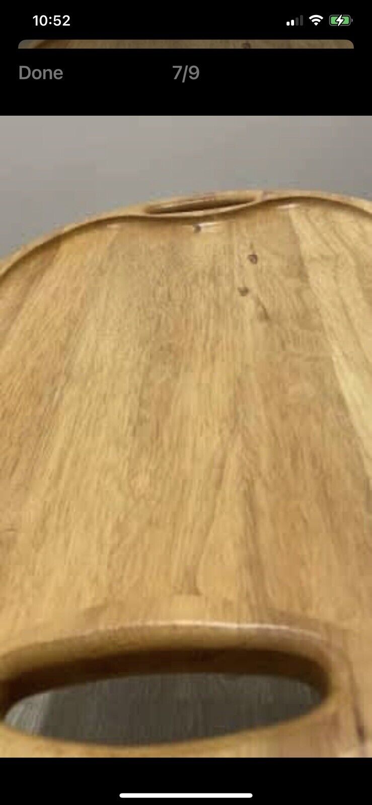 Large Wooden Serving Tray 52cm Oval Platter Cheese Board w Grip AE132