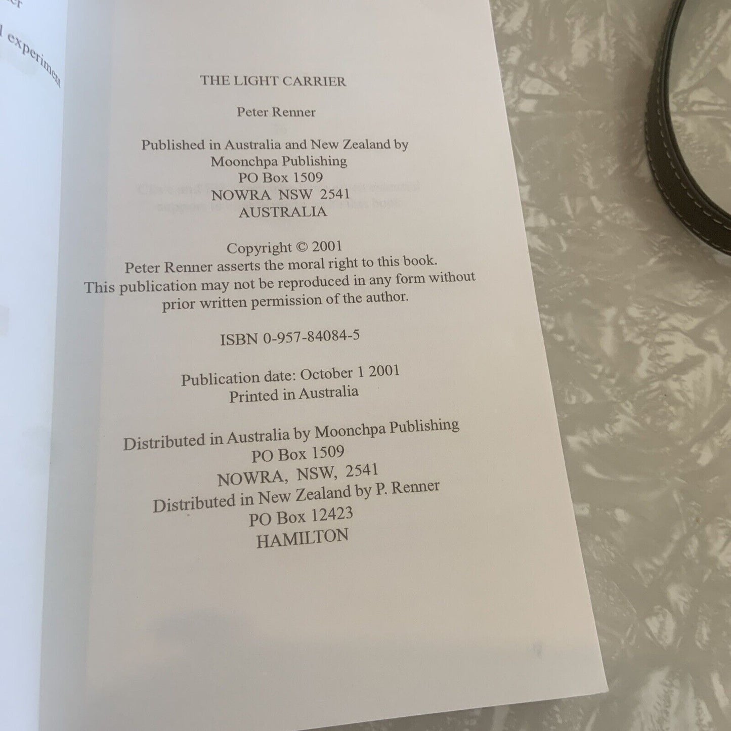 PB THE LIGHT CARRIER Peter Renner Christian Literature 2001 Loose Pages Complete
