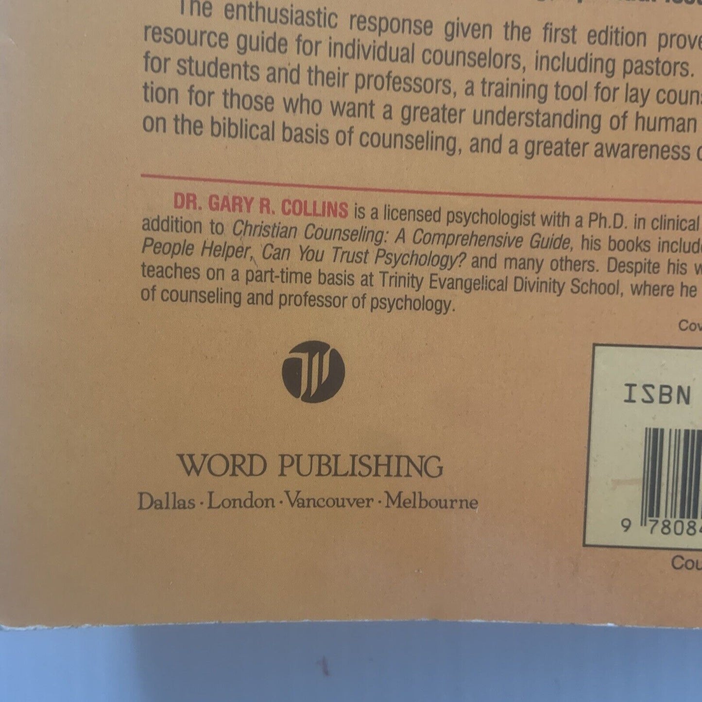 PB Book CHRISTIAN COUNSELLING Revised Edition by Gary R Collins 1988 Religious