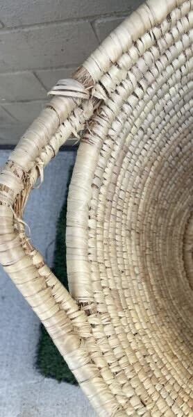 Hyacinth Basket Round 52cm Heavy Natural Rattan 48.5cm Planter Toys Hamper AE285