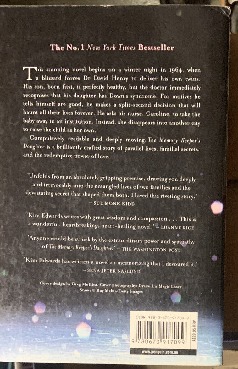 The Memory Keeper's Daughter by Kim Edwards Psychological Novel Fiction PB