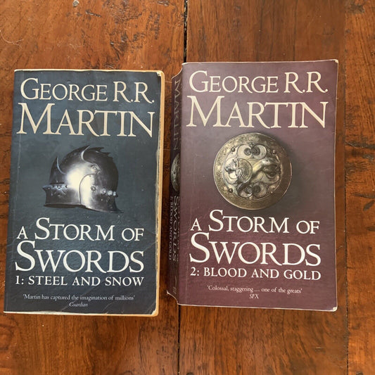 Fiction PB A STORM OF SWORDS 2 Book Bundle Books 1 & 2 George R R Martin Novel