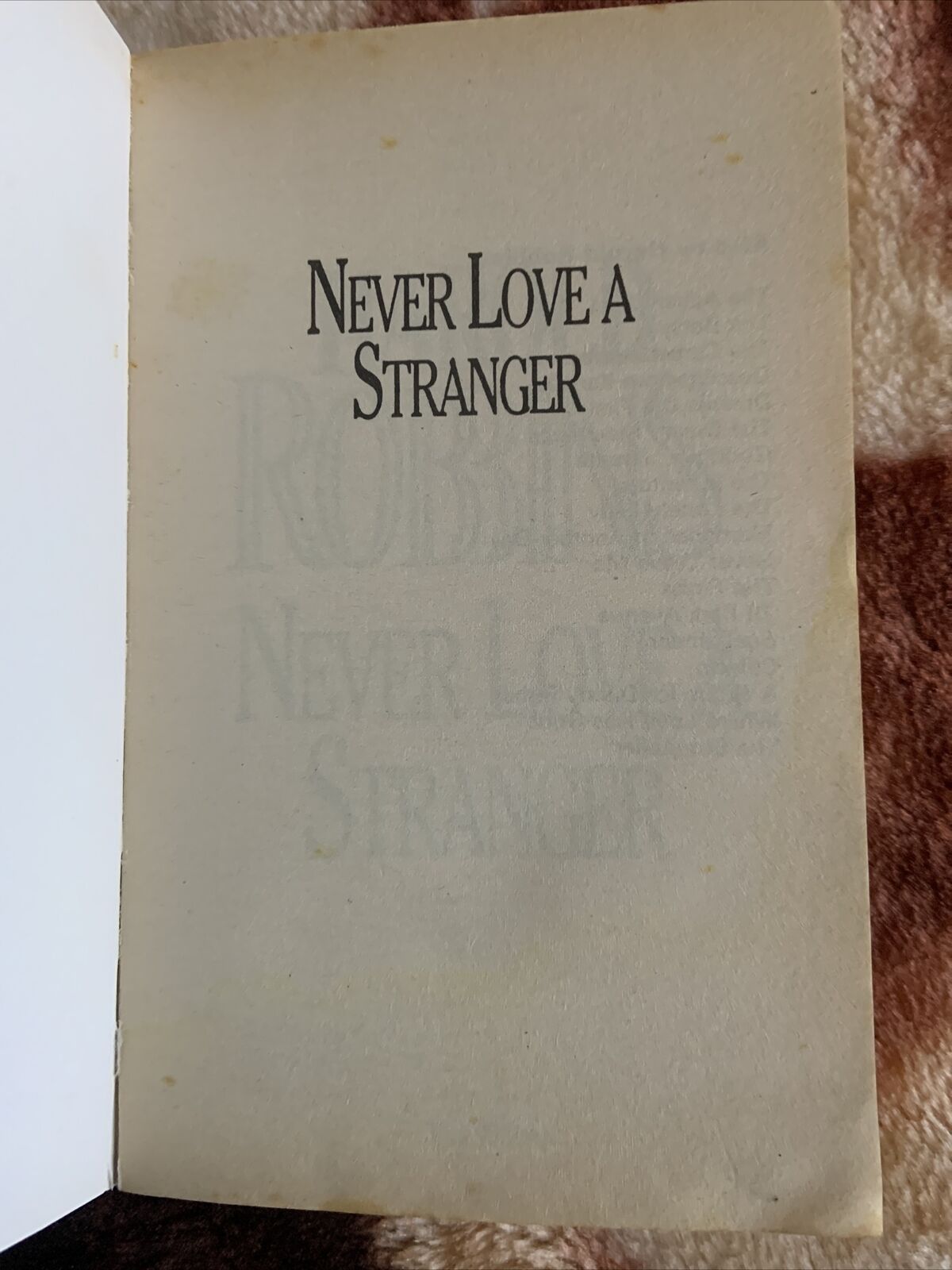 Fiction PB NEVER LOVE A STRANGER by Harold Robbins Foxing 1997 Novel Rare