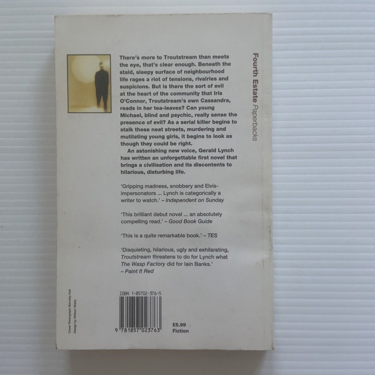 Fiction PB TROUTSTREAM Gerald Lynch Mystery Nurse 1986 New Tanned Edges
