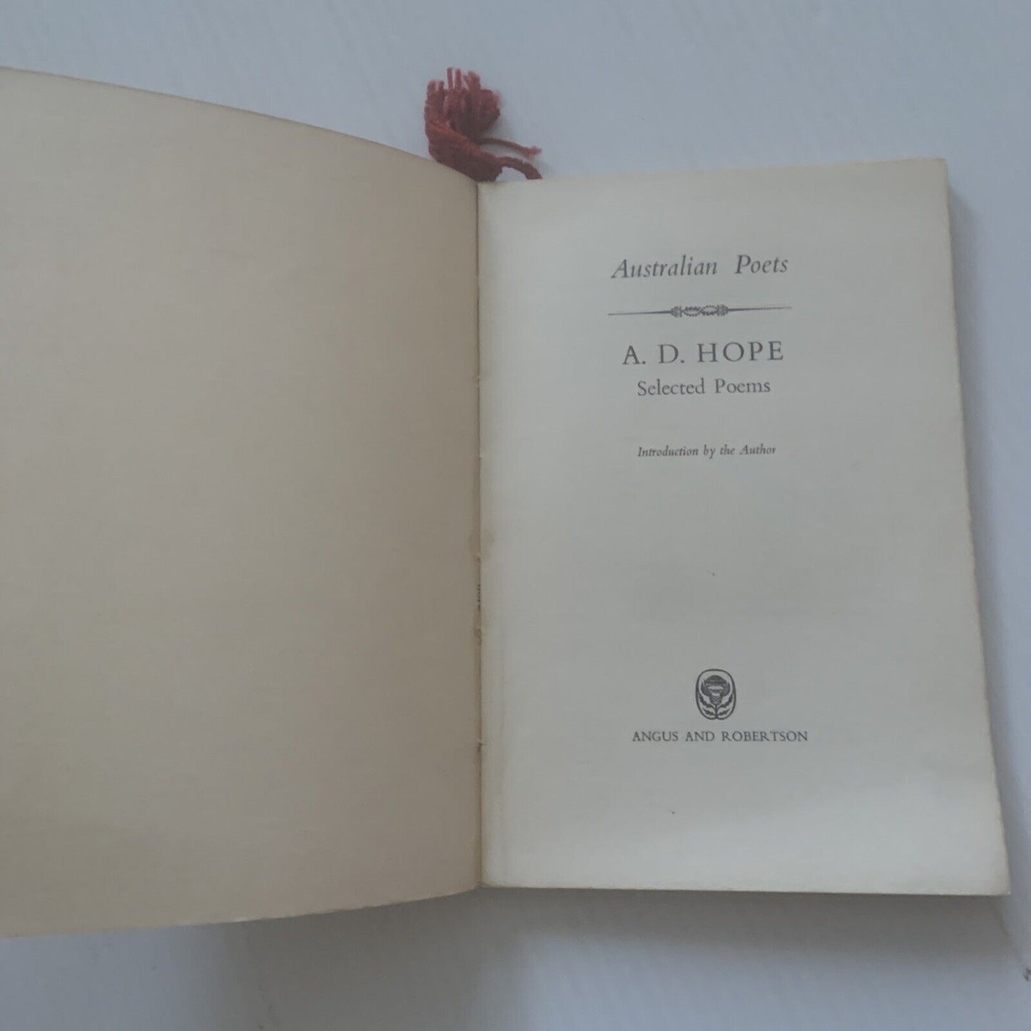 A D HOPE SELECTED POEMS 1970 ANGUS & ROBERTSON PUBLISHERS Australian Vintage