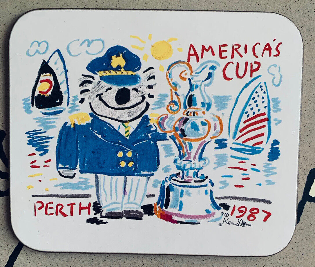 KEN DONE 6 Coaster Koala America's Cup 1987  Box Set Jason NZ Vintage Australian