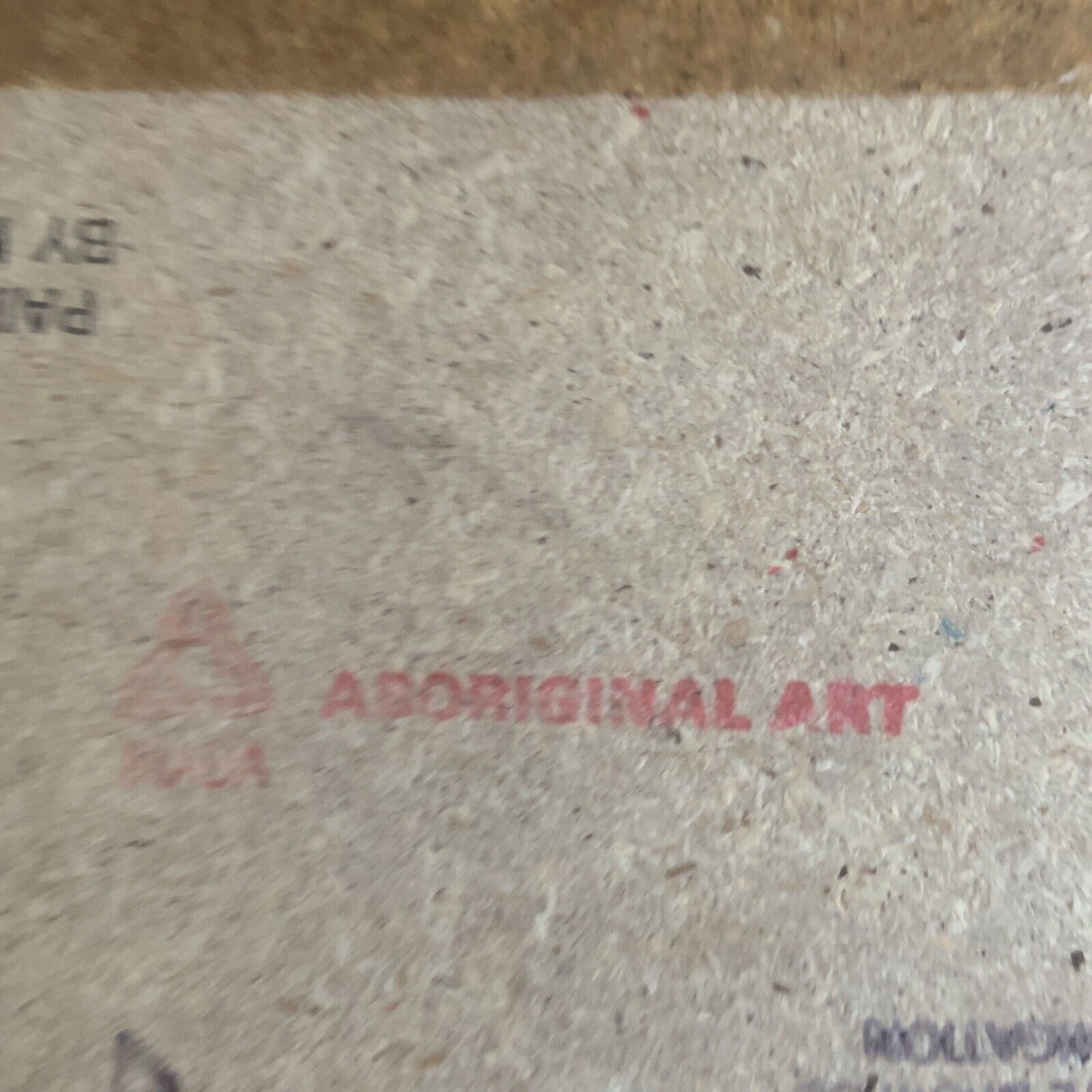 Small BARK ART Painting AUSTRALIAN OUTBACK LANDSCAPE Aboriginal Emus NURRA WA