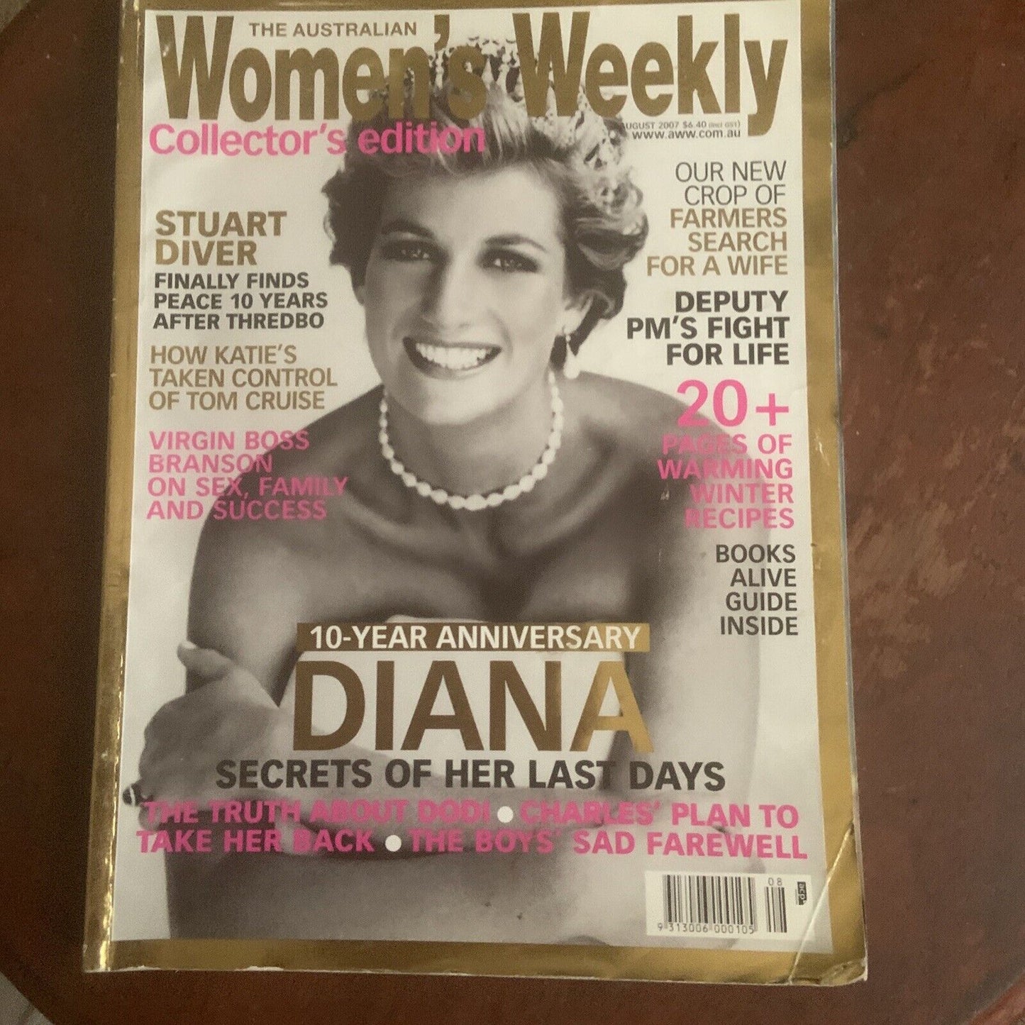 PRINCESS DIANA The Australian Women’s Weekly August 2007 10 Year Anniversary PB