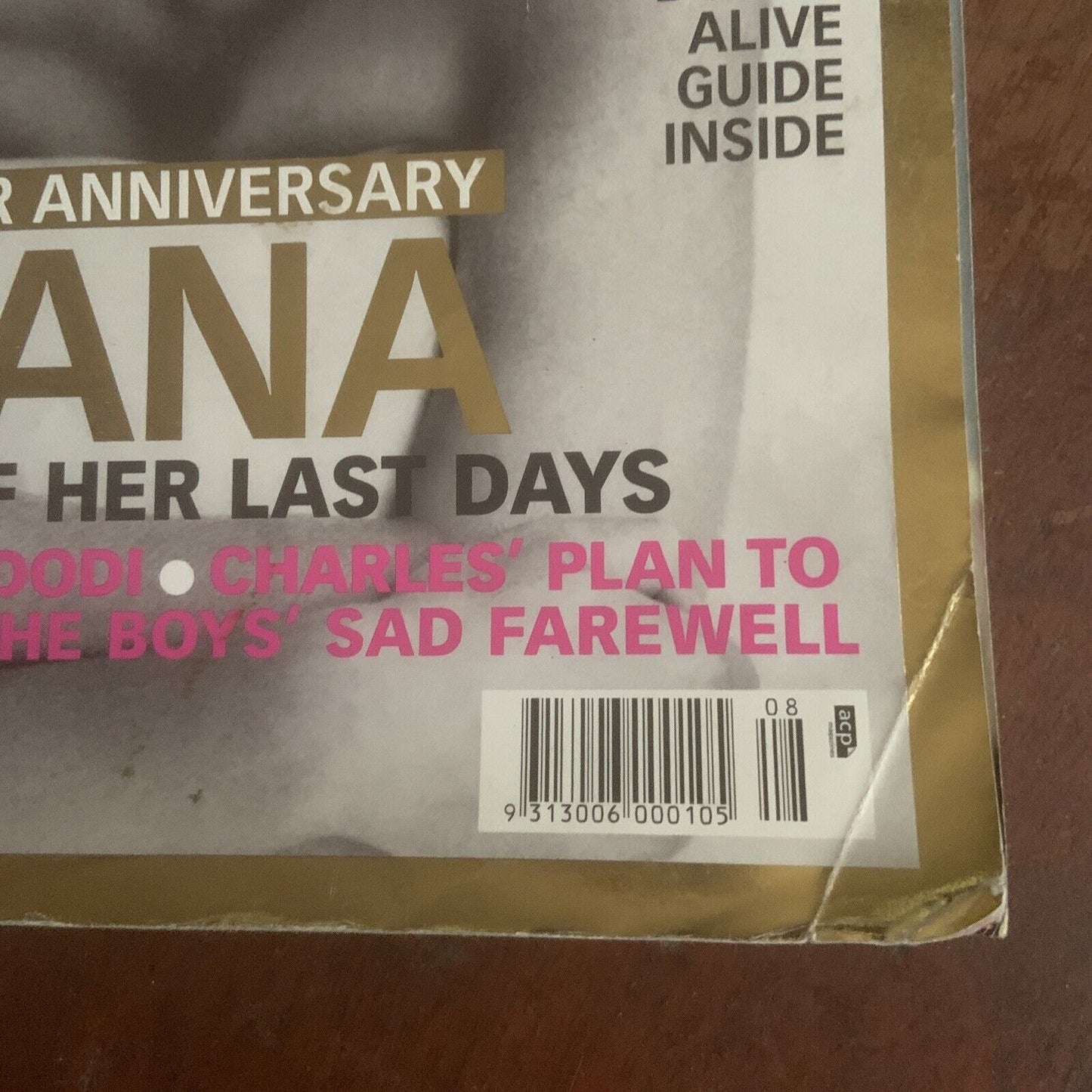 PRINCESS DIANA The Australian Women’s Weekly August 2007 10 Year Anniversary PB
