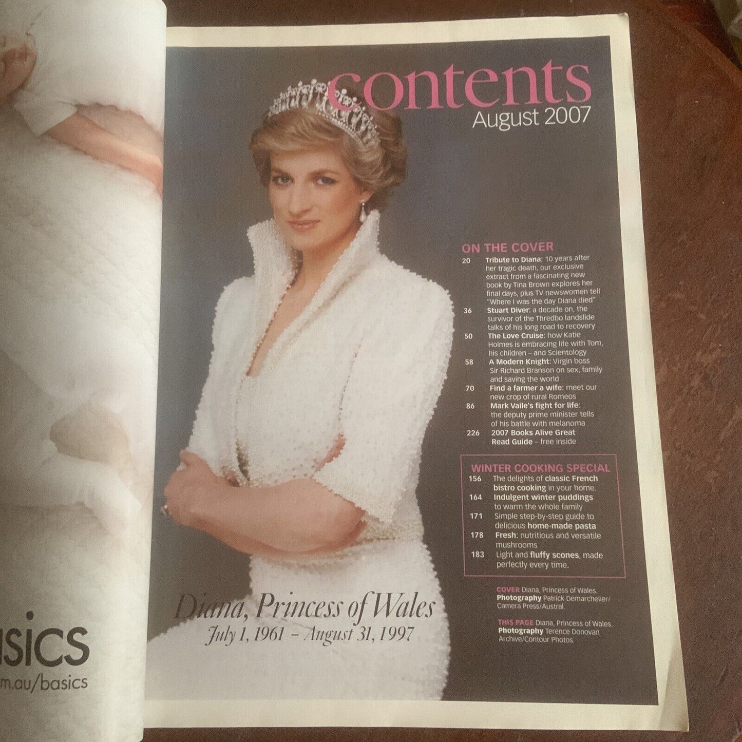 PRINCESS DIANA The Australian Women’s Weekly August 2007 10 Year Anniversary PB